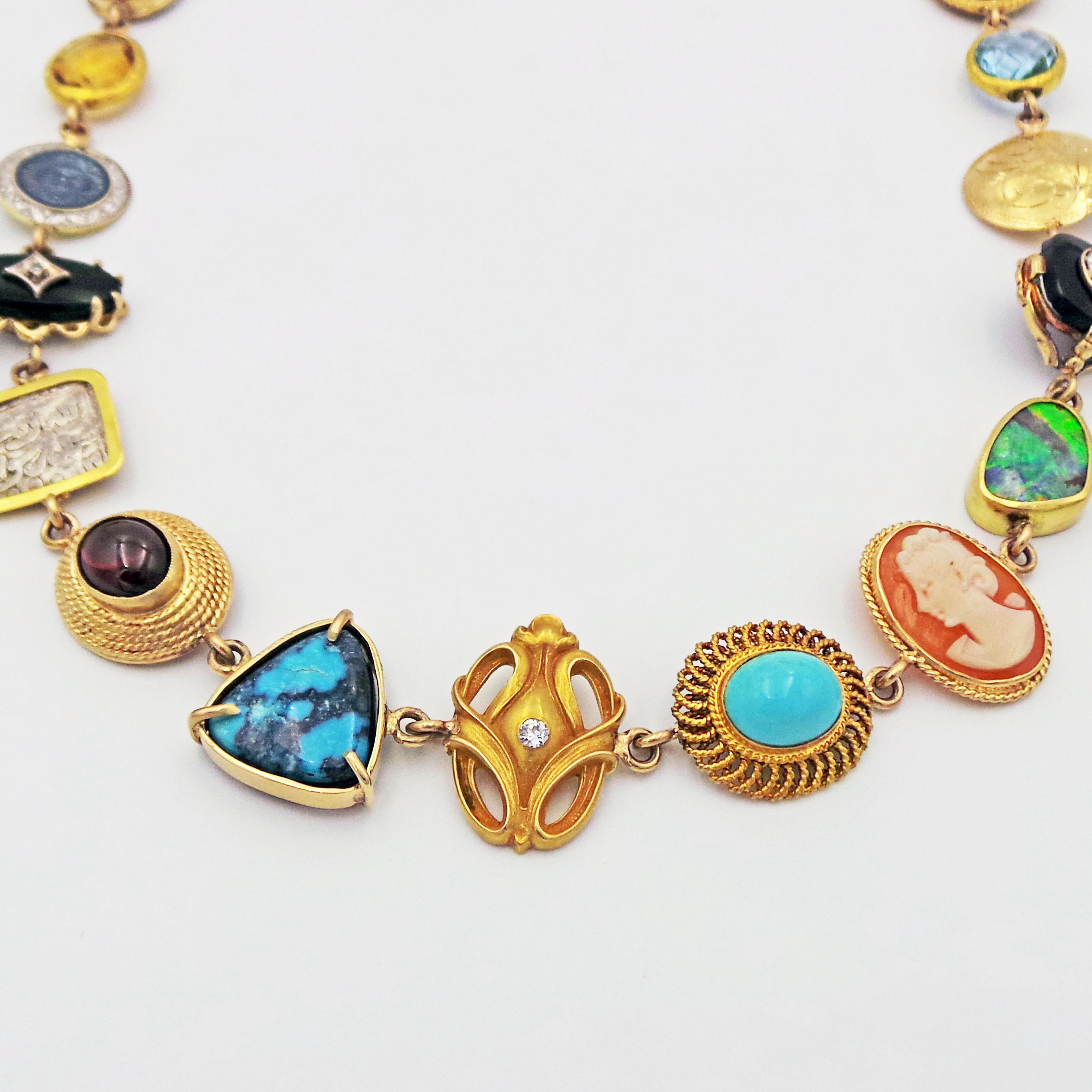 antique gemstone necklace