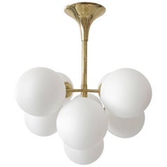 Multi-Globe Atomic Chandelier by Max Bill for Temde, Switzerland, 1950s