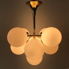 Multi-Globe Atomic Chandelier by Max Bill for Temde, Switzerland, 1950s