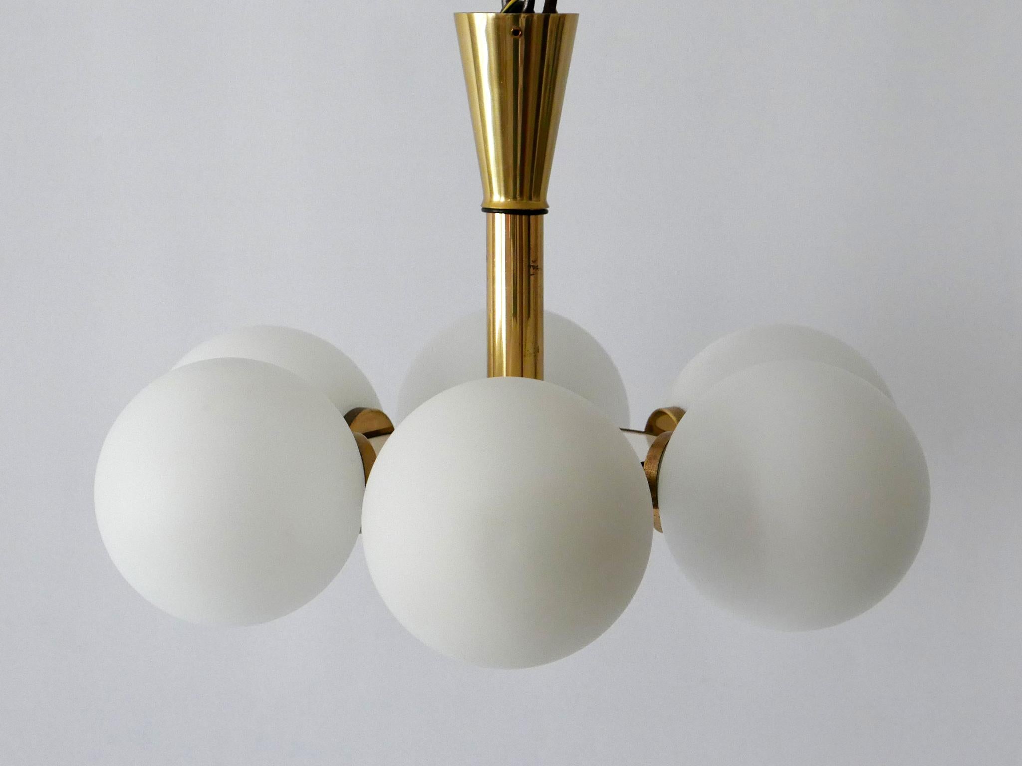 Multi-Globe Sputnik Chandelier or Pendant Lamp by Kaiser Leuchten, Germany 1970s 5