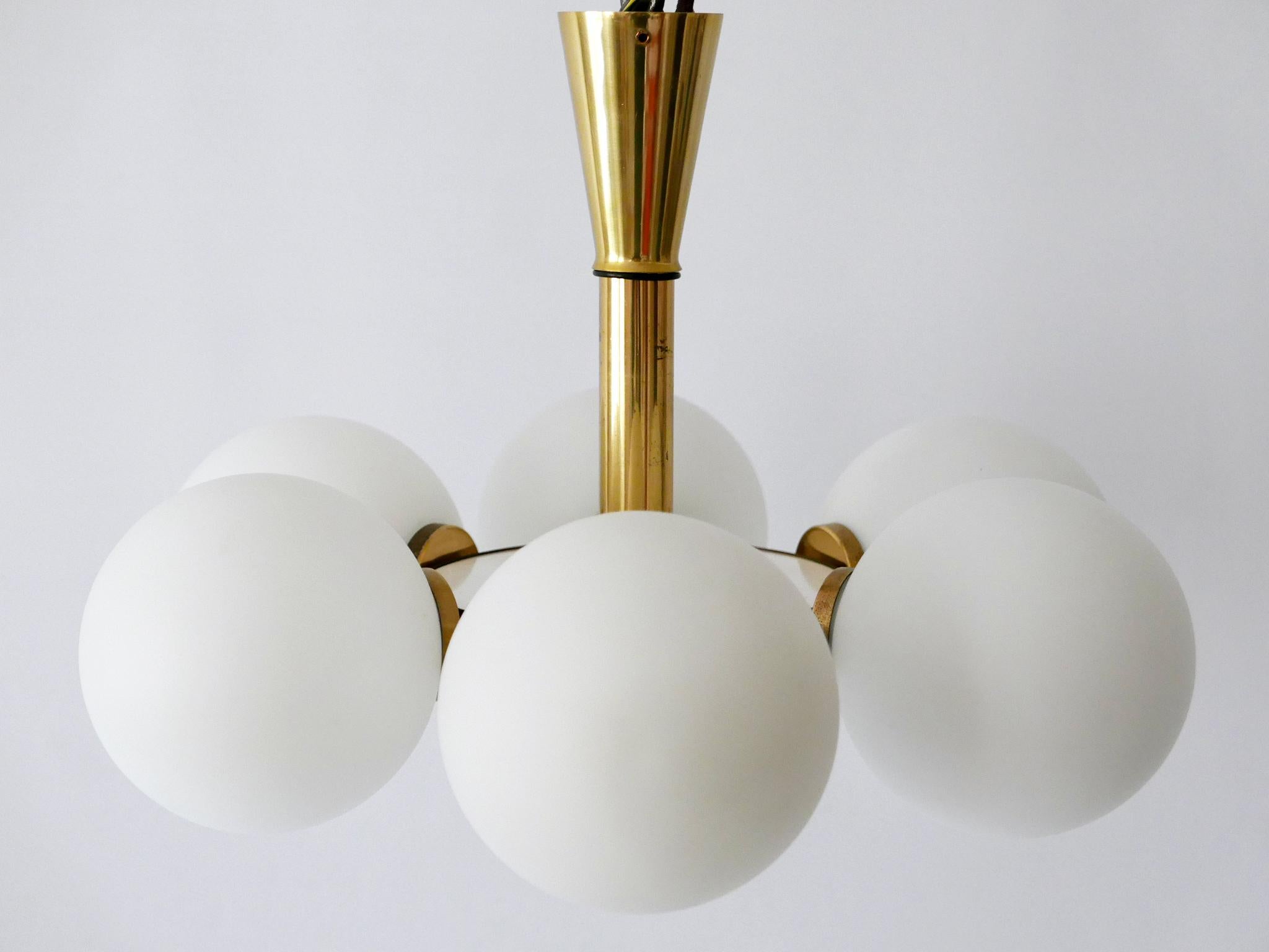 Multi-Globe Sputnik Chandelier or Pendant Lamp by Kaiser Leuchten, Germany 1970s For Sale 8