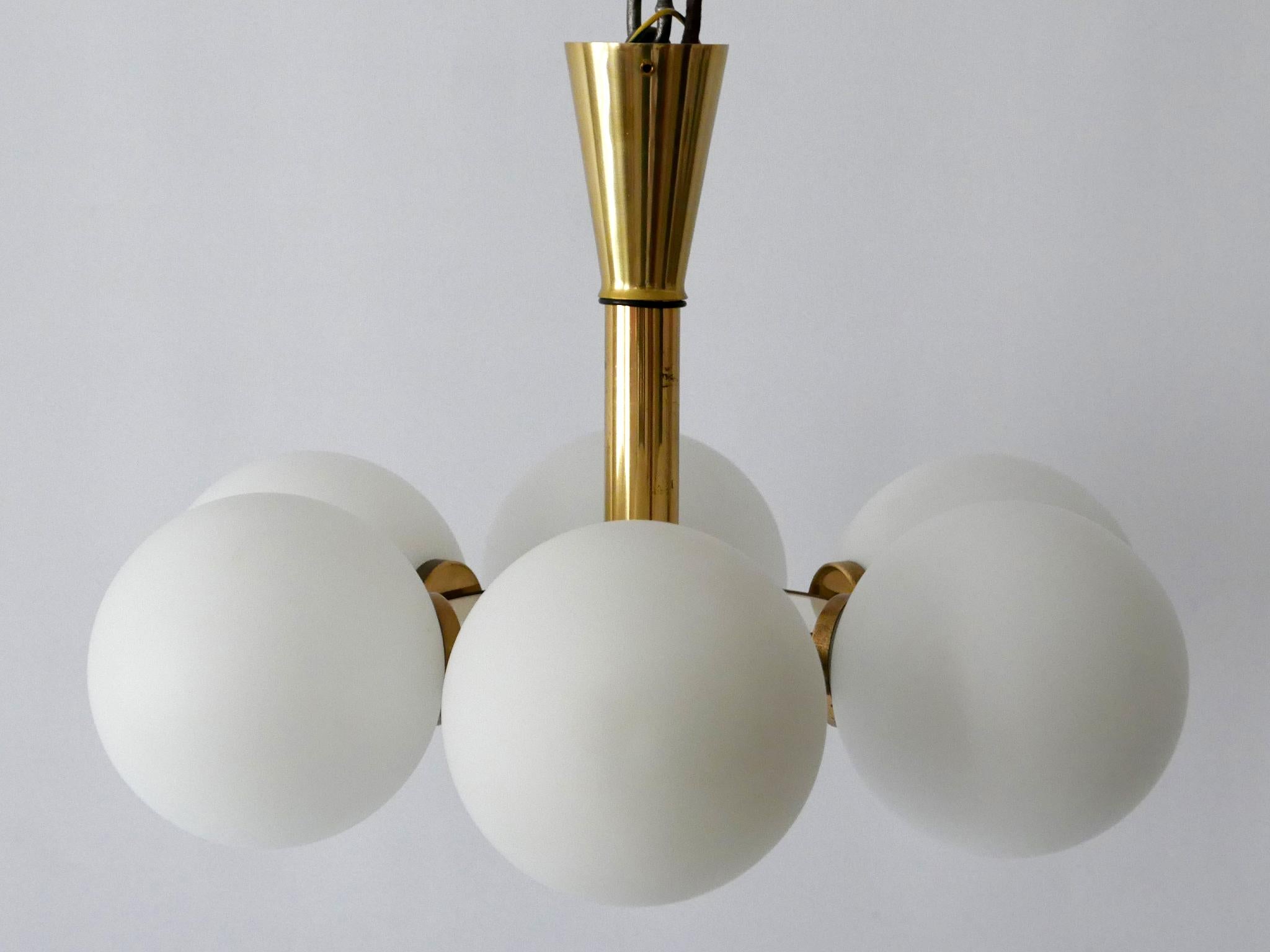 Multi-Globe Sputnik Chandelier or Pendant Lamp by Kaiser Leuchten, Germany 1970s For Sale 10