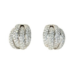 Boucles d'oreilles multi-cerceaux avec diamants