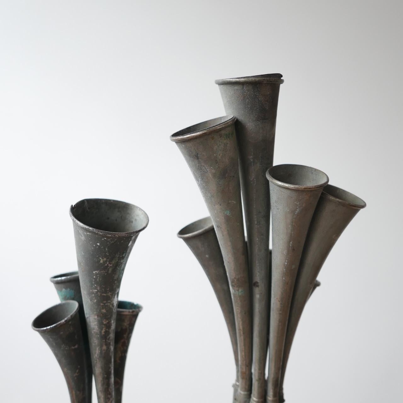 Metal Multi Horn Sculptural Collection For Sale