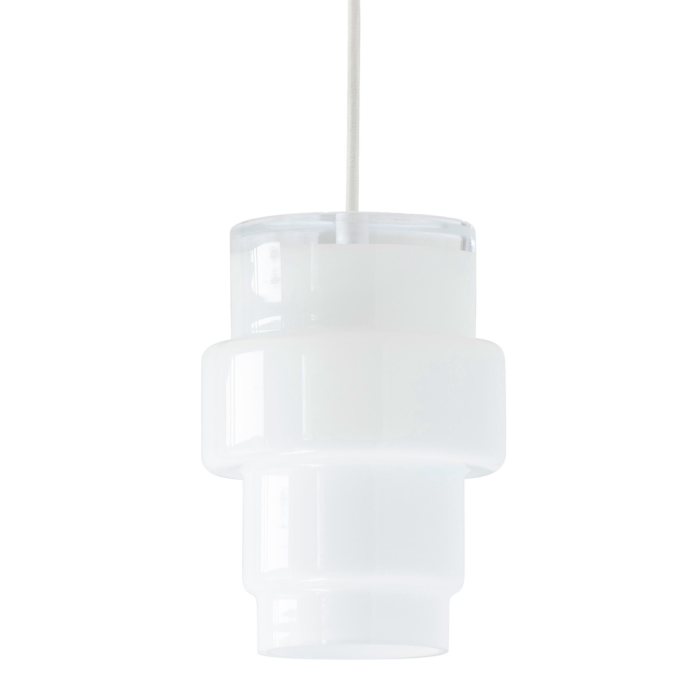 Contemporary 'Multi L' Glass Pendant in White by Jokinen and Konu for Innolux For Sale