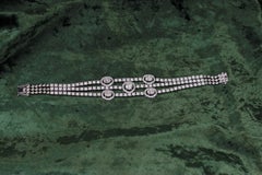 Multi Layered Ovals And Rounds Natural Diamond Bracelet in 14K Solid Gold