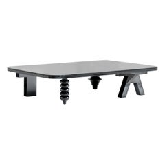 Rectangular   Multi Leg Low Table High Gloss With Glass Top