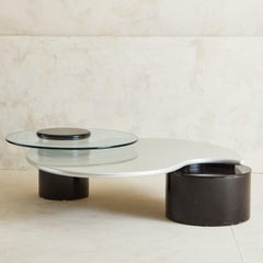 Multi Level Post Modern Coffee Table by Roger Rougier, 1980s