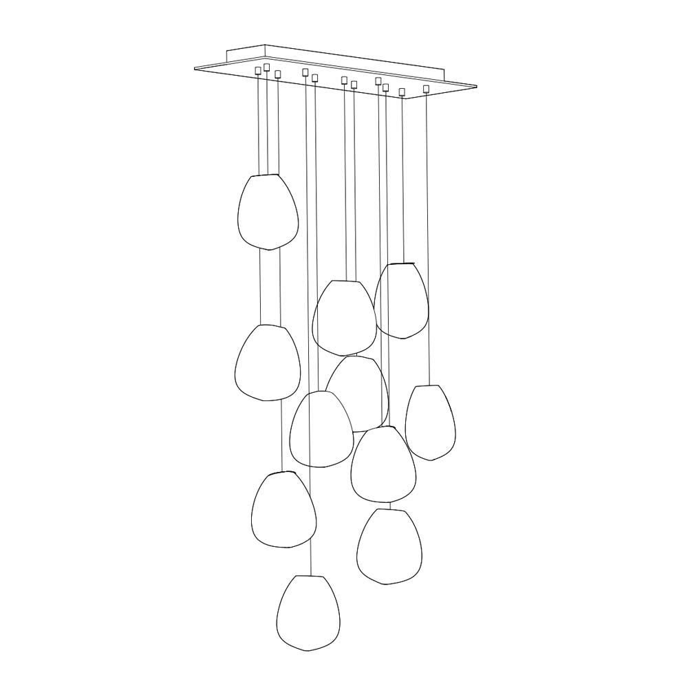 Multi-light suspension 73v Serie 11 light fixture In New Condition For Sale In PARIS, FR