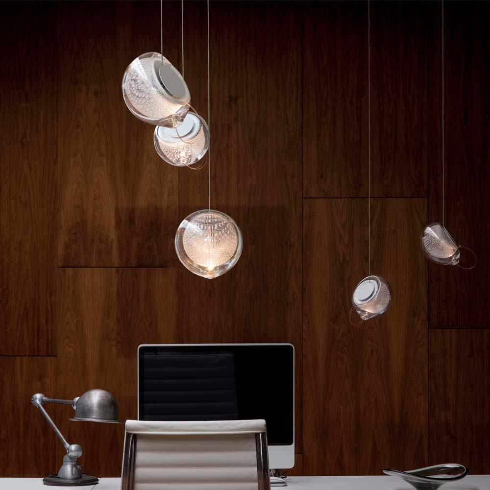 Contemporary Multi-Light Suspension 76 - 7 Pendant Fixture For Sale