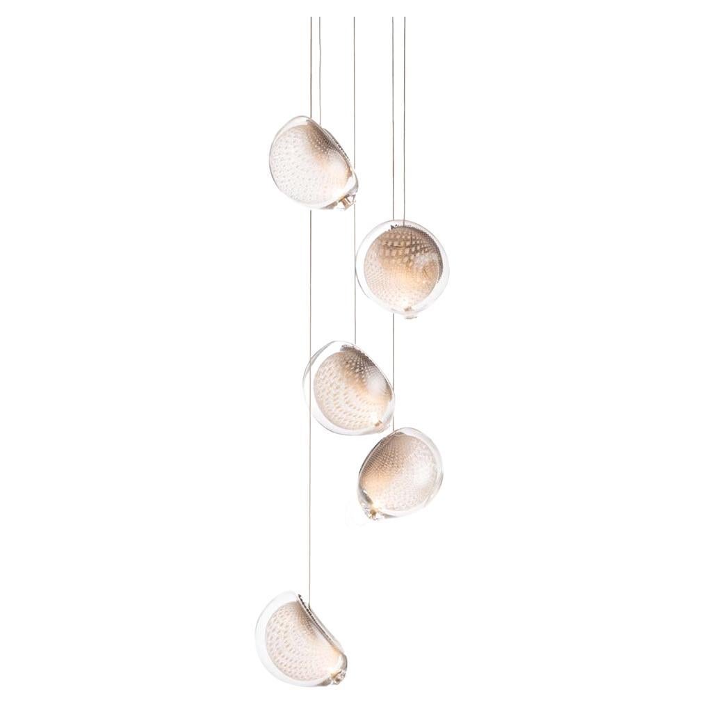 Multi-Light Suspension 76 Serie, 5 Pendant Fixture For Sale