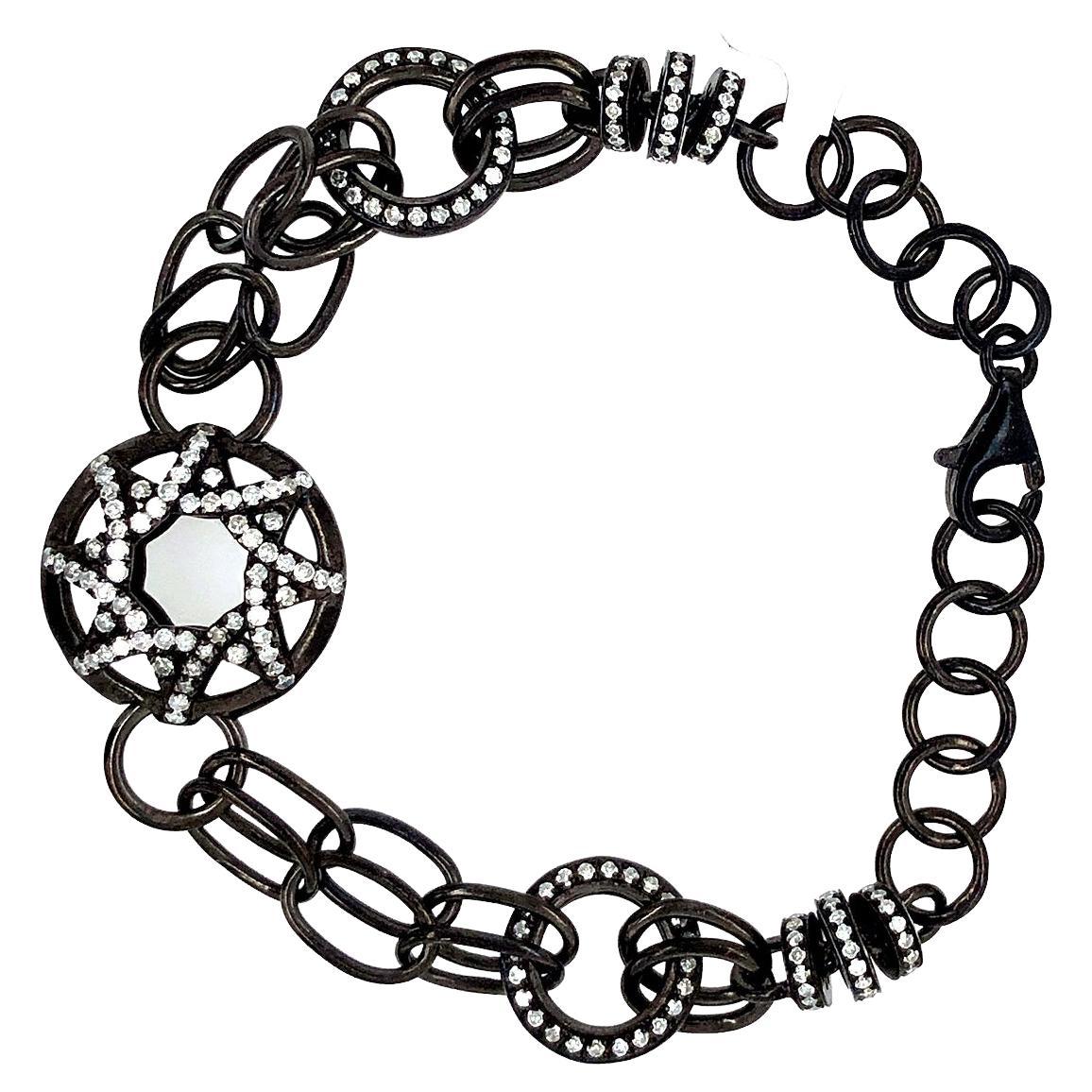 Multi Link Pave Diamond Bracelet