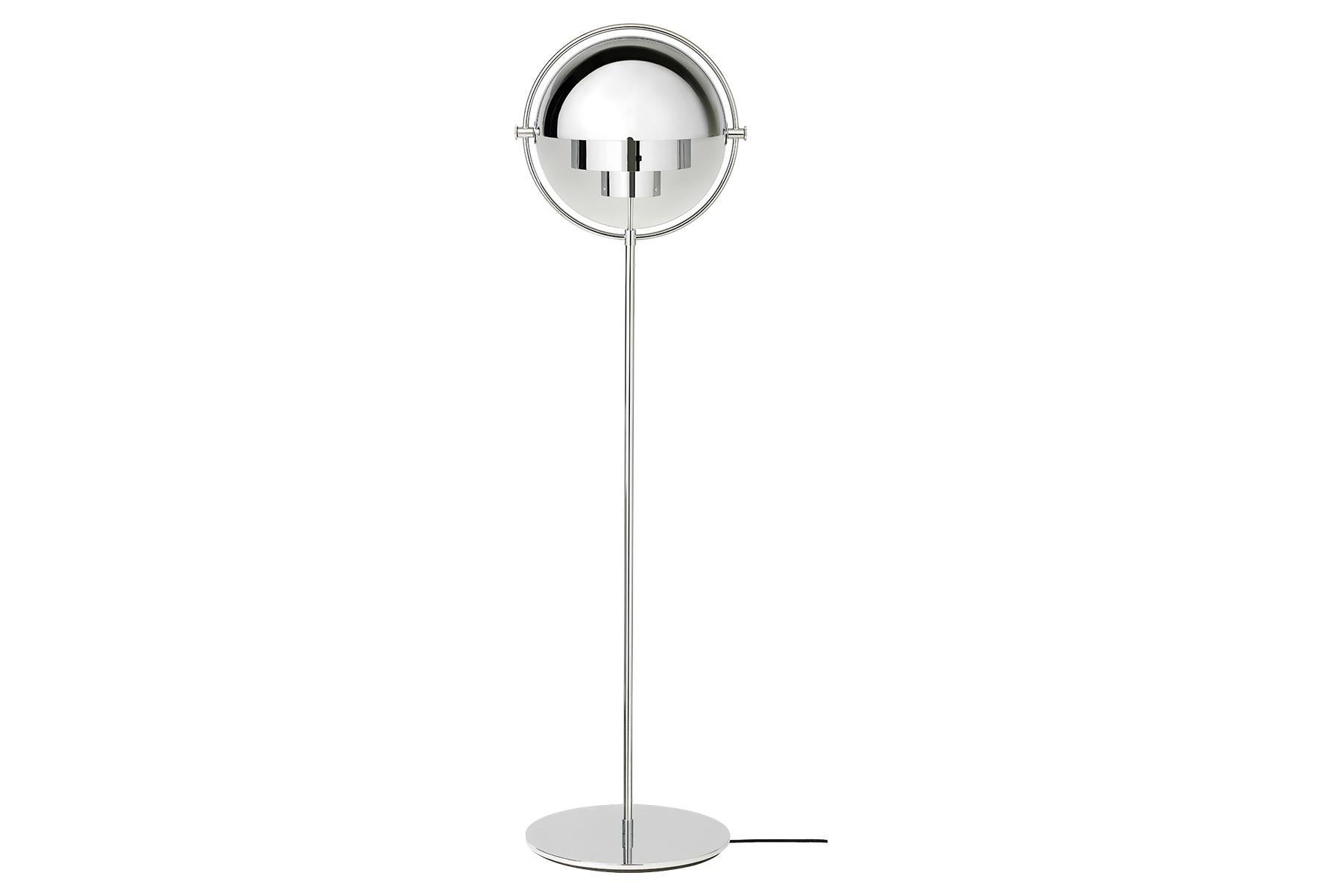 Danish Multi-Lite Floor Lamp, Chrome For Sale