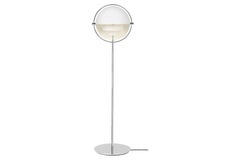 Multi-Lite Floor Lamp, Chrome and White