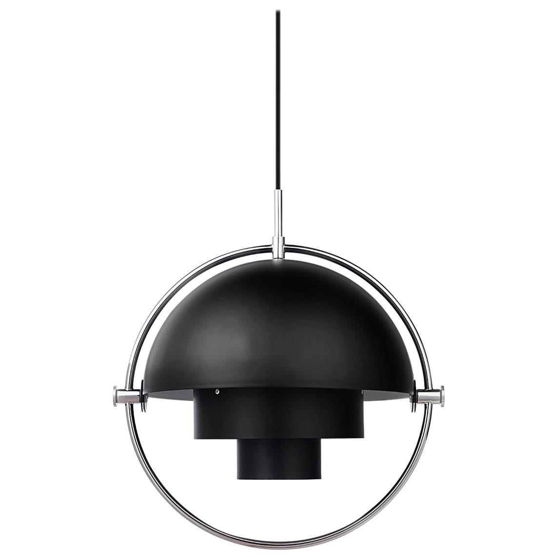 Multi-Lite Pendant, Chrome, Black