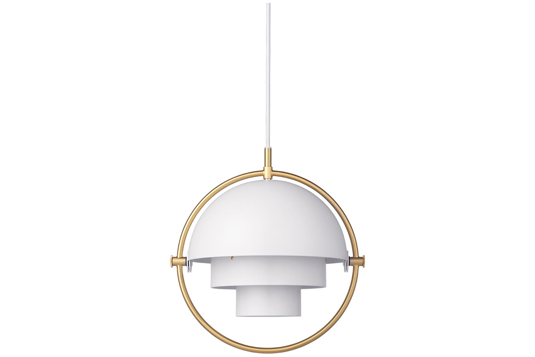 Multi-Lite Pendant Lamp, Small, Brass, Shiny For Sale 2