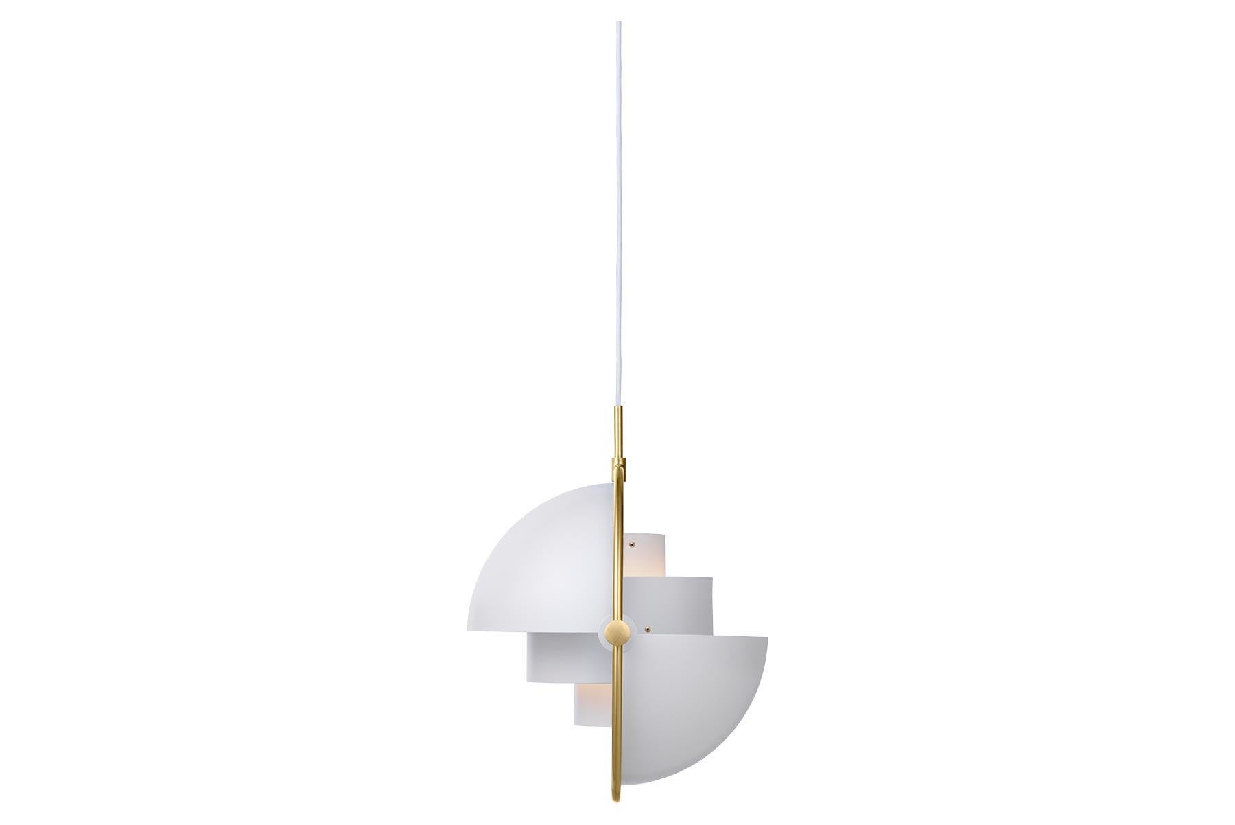 Danish Multi-Lite Pendant, White For Sale