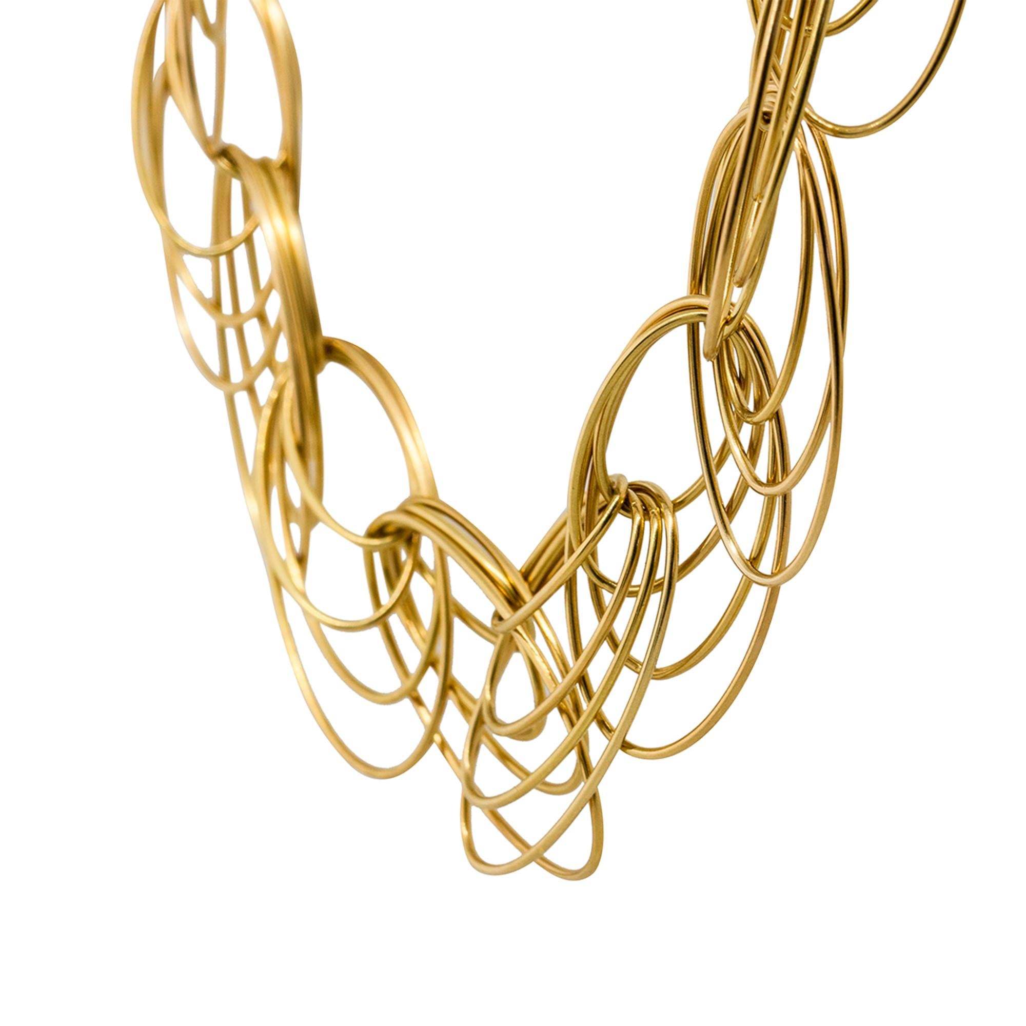 Multi Loop Ladies Necklace 18 Karat in Stock In New Condition In Boca Raton, FL