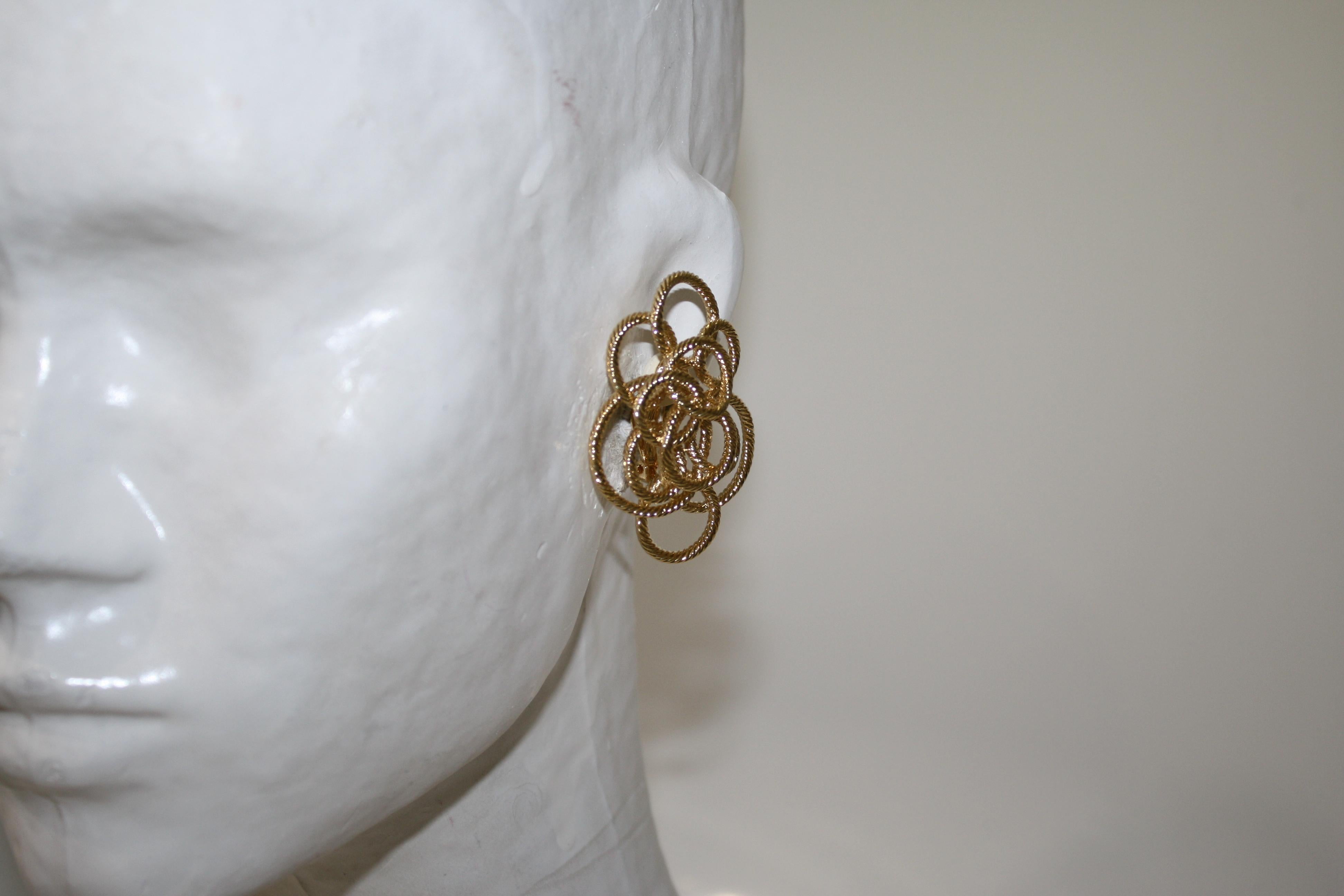 Modern Multi Loop Weave Braided Bronze Clip