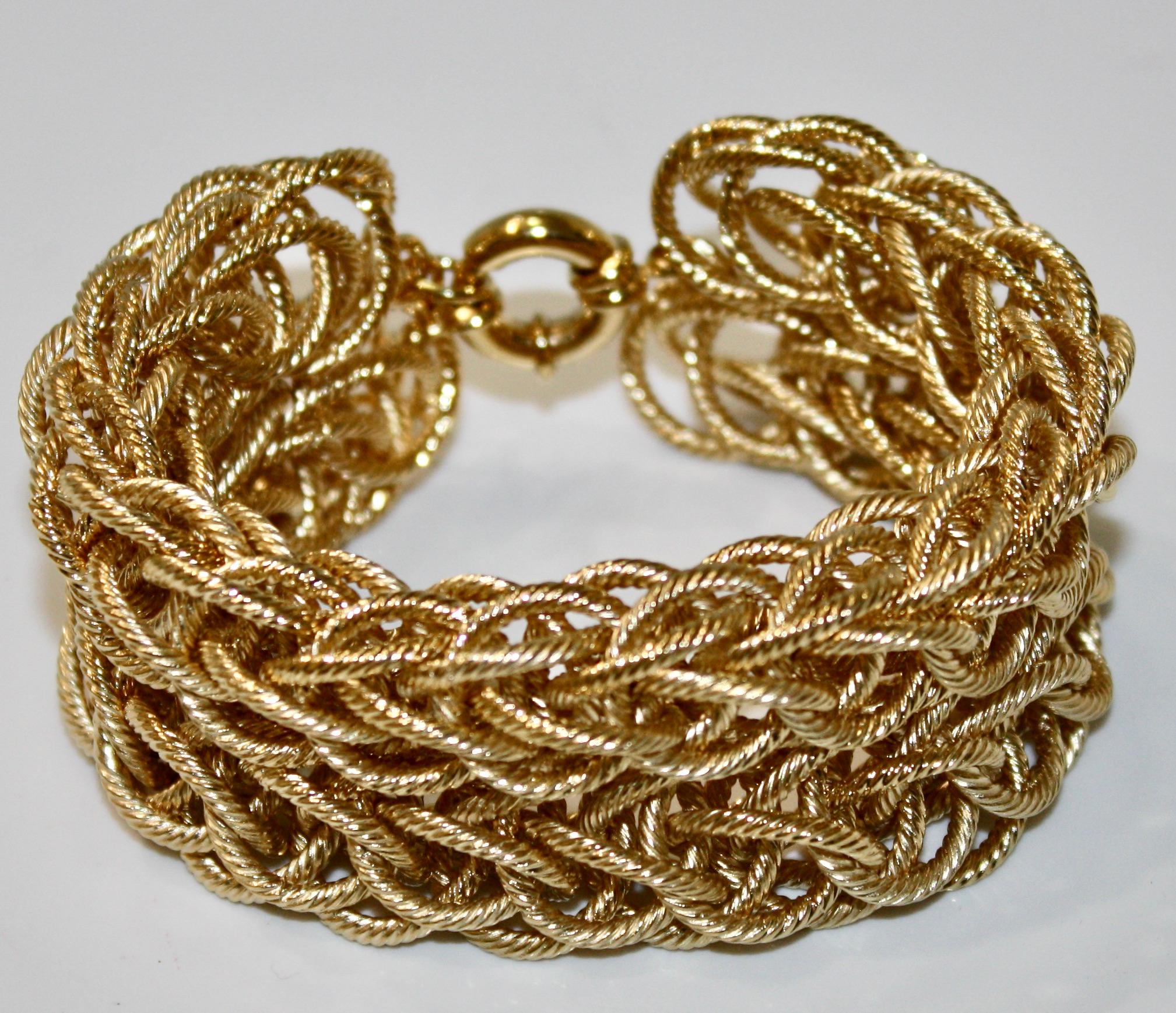 Multi Loop Weave Braided Bronze Clip 3