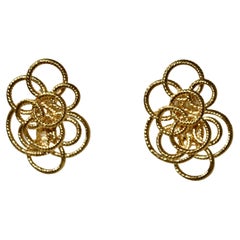 Multi Loop Weave Braided Bronze Clip