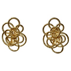Multi Loop Weave Braided Bronze Clip