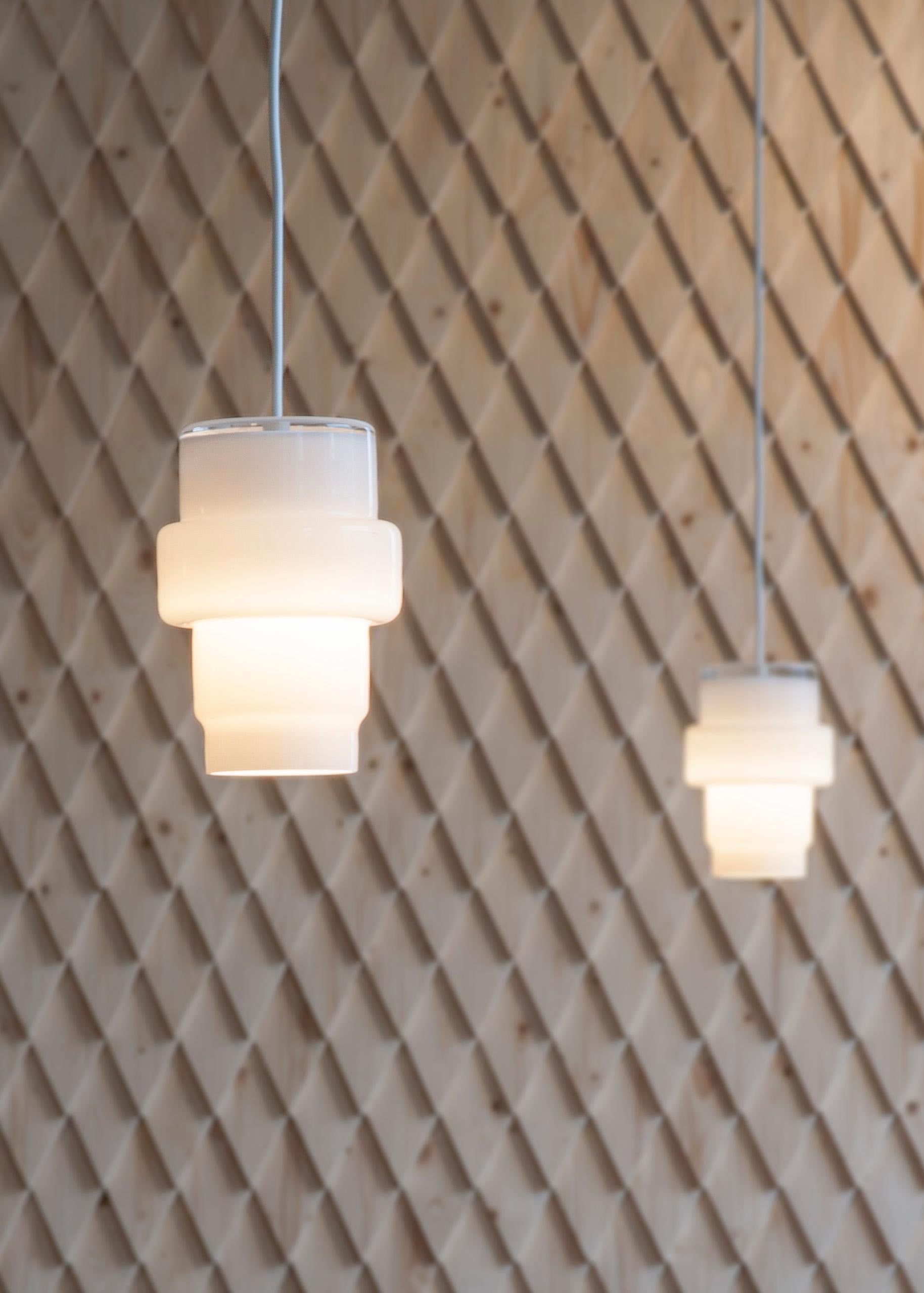 'Multi M' Glass Pendant in White by Jokinen and Konu for Innolux For Sale 3