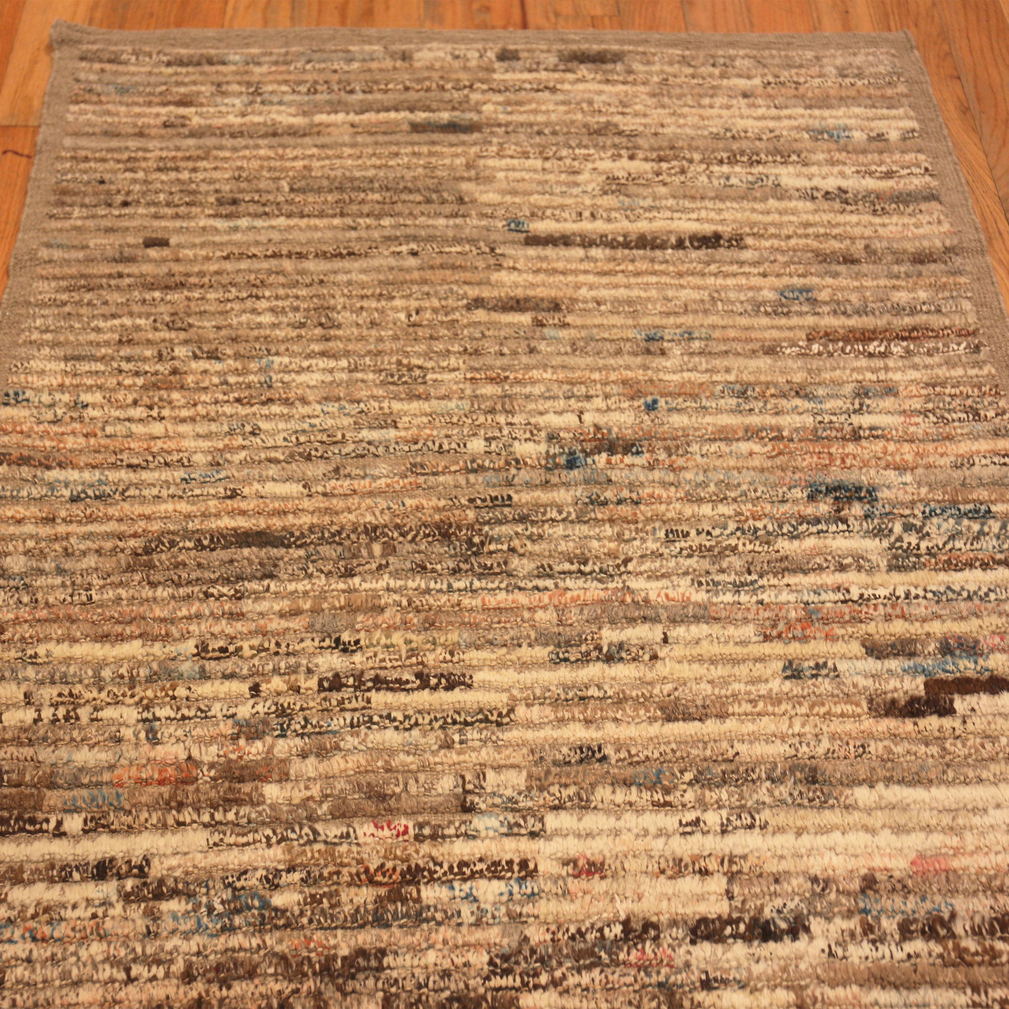 Masterful craftsmanship and strong antique quality make this Multi Modern Wool Runner - 3'6