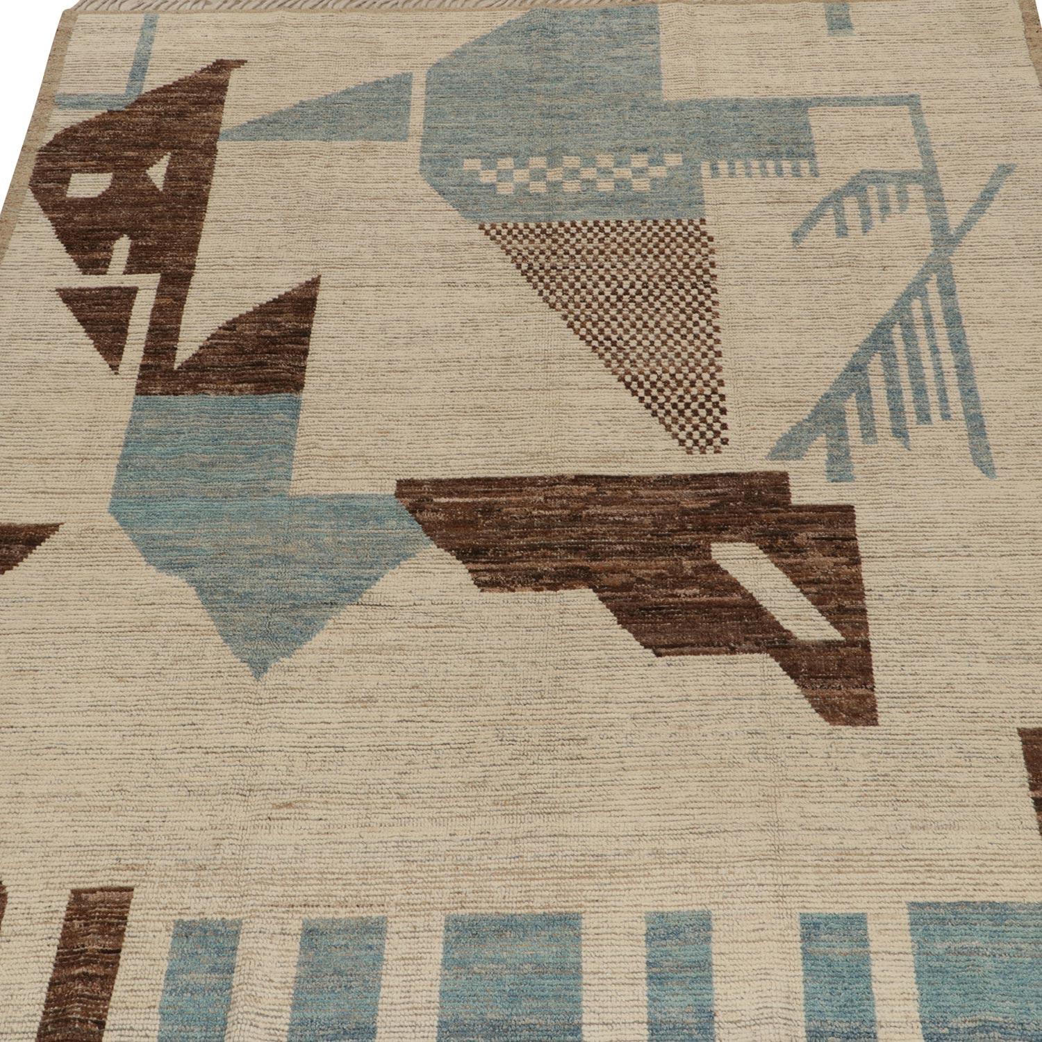 Abstract in every way, this Multi Moroccan Wool Rug - 8'1