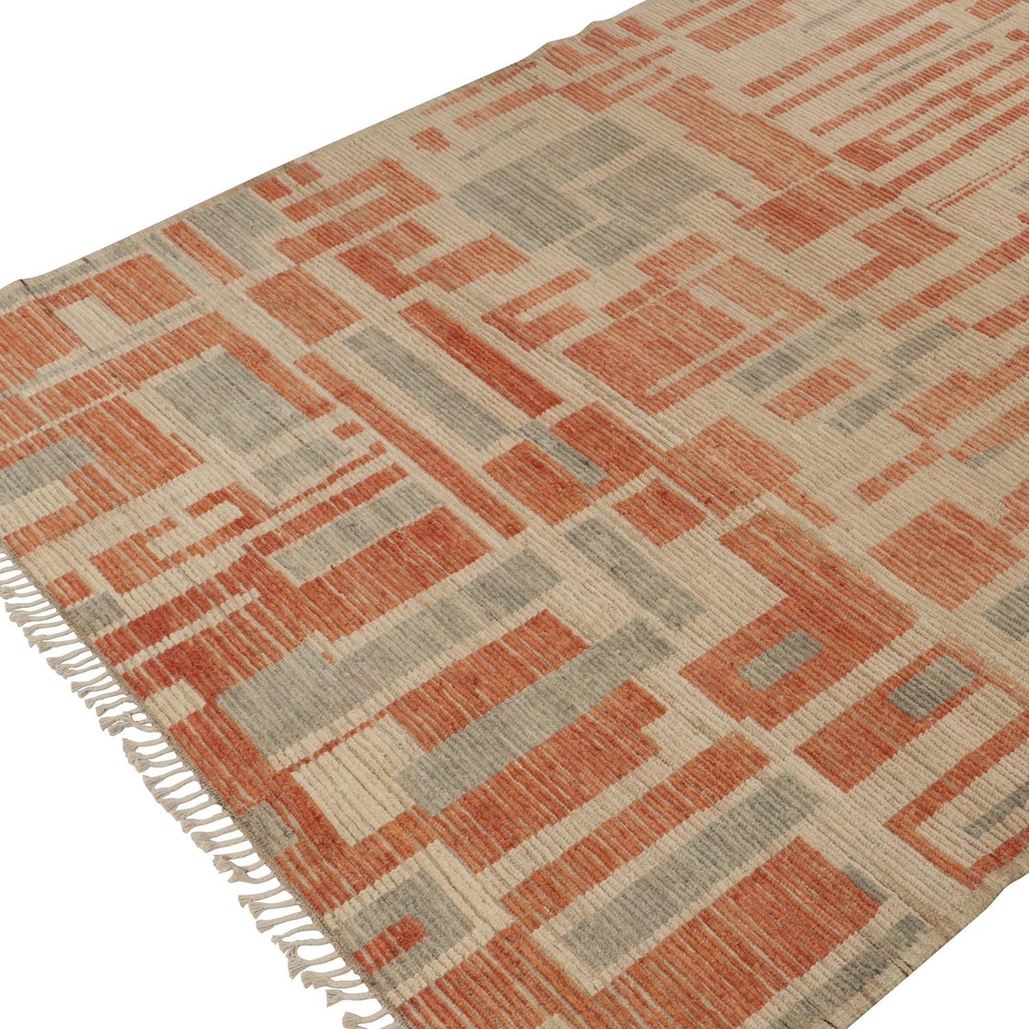 Mehrfarbiger marokkanischer abc-Teppich aus Wolle - 8'3