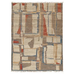 Mehrfarbiger marokkanischer abc-Teppich aus Wolle - 8'5" x 11'3"