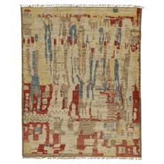 Mehrfarbiger marokkanischer abc-Teppich aus Wolle - 9'3" x 11'6"