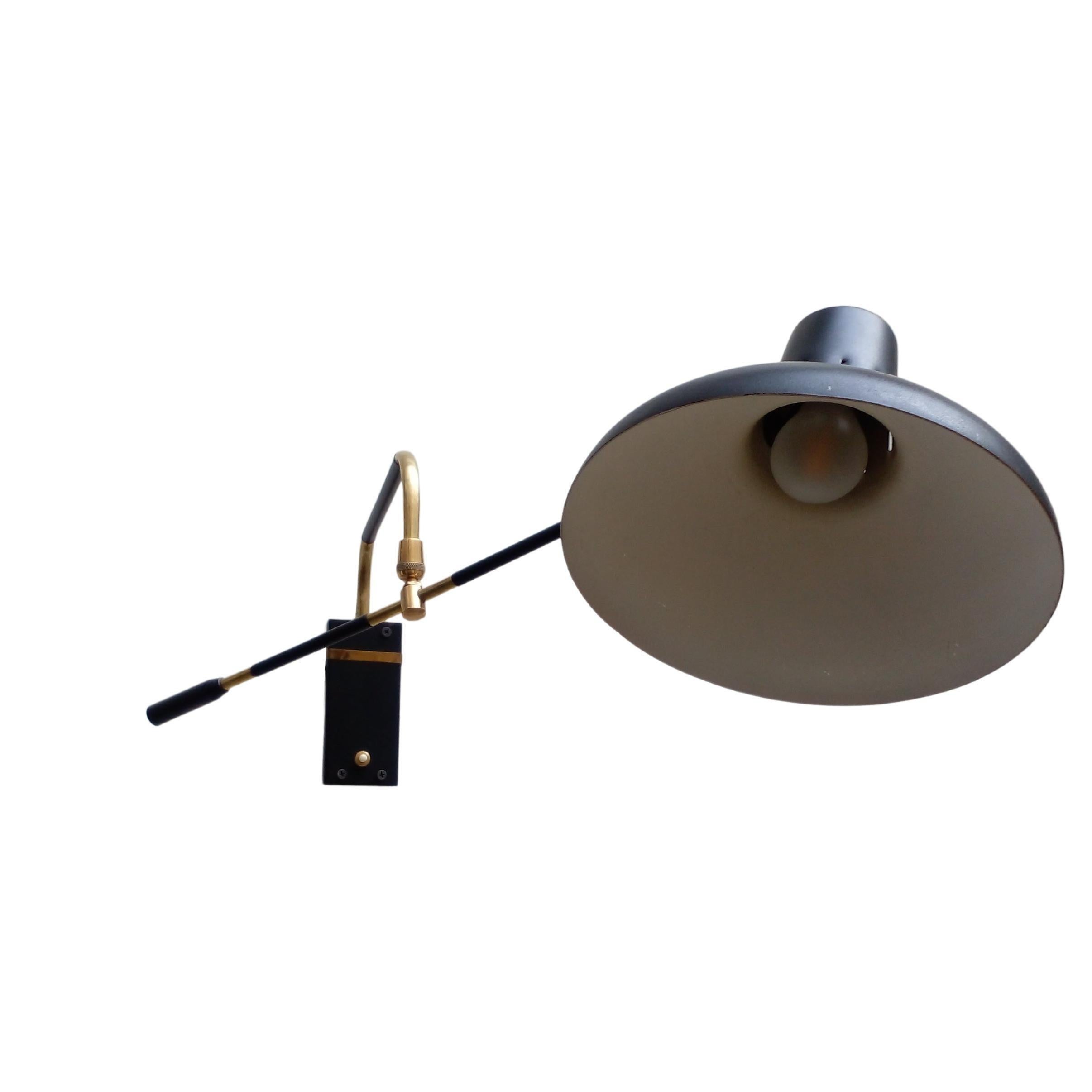 Metal Multi-Orientable Wall Light, Italy, circa 1950 For Sale