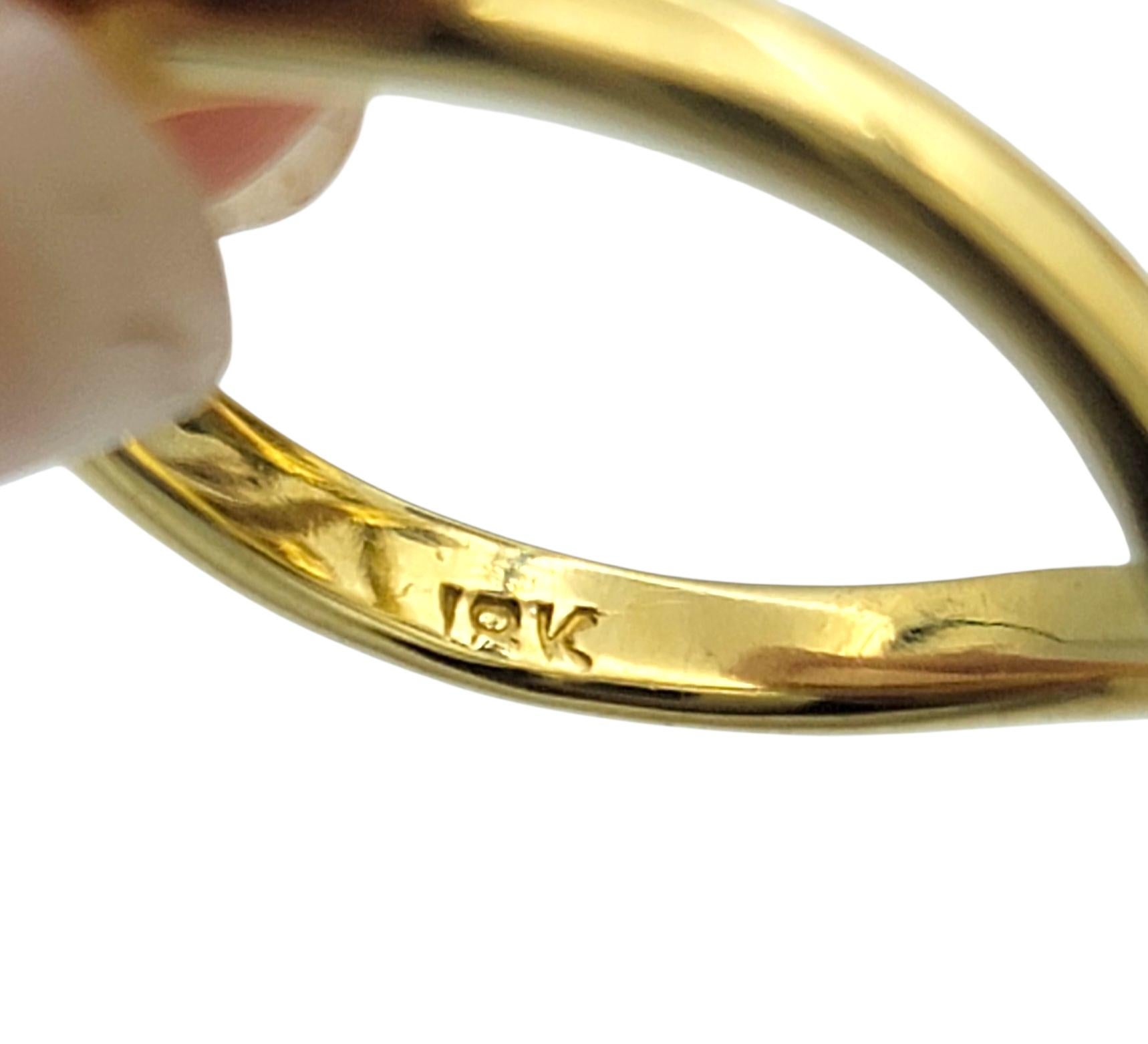 Bague à motif Branch en or jaune 18 carats, perles multiples et diamants en vente 1
