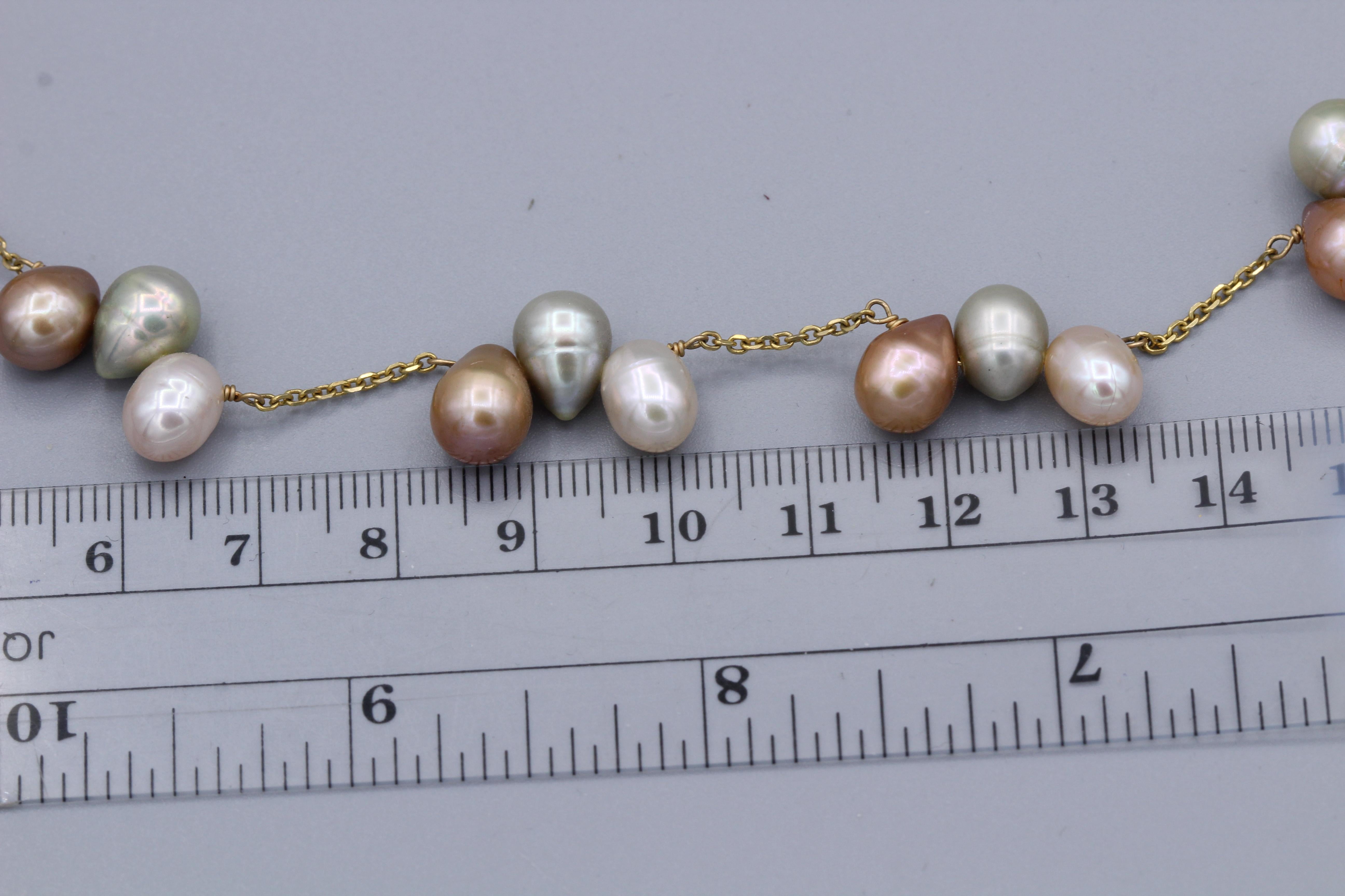 multi color pearl necklace