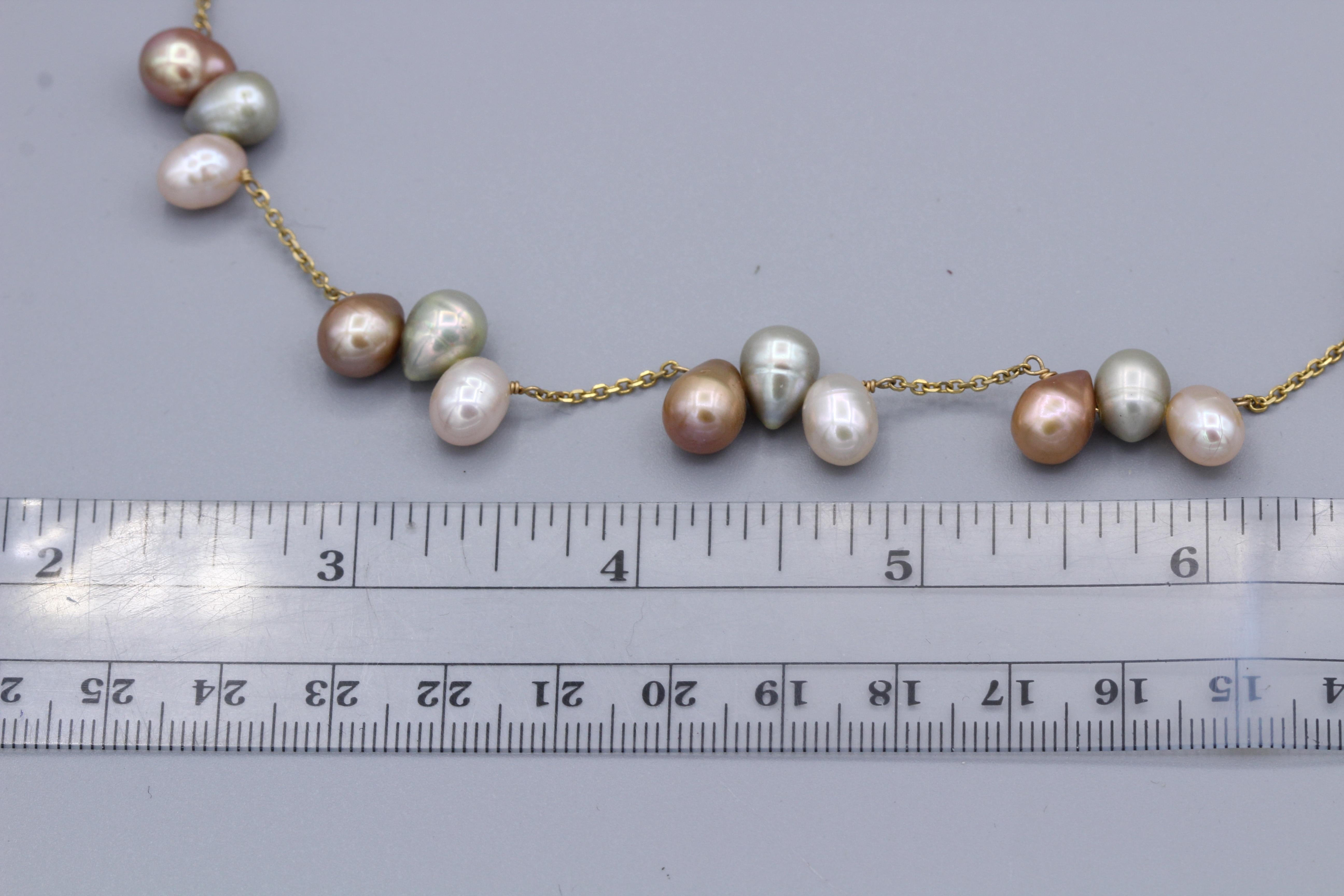 multi color pearl necklace