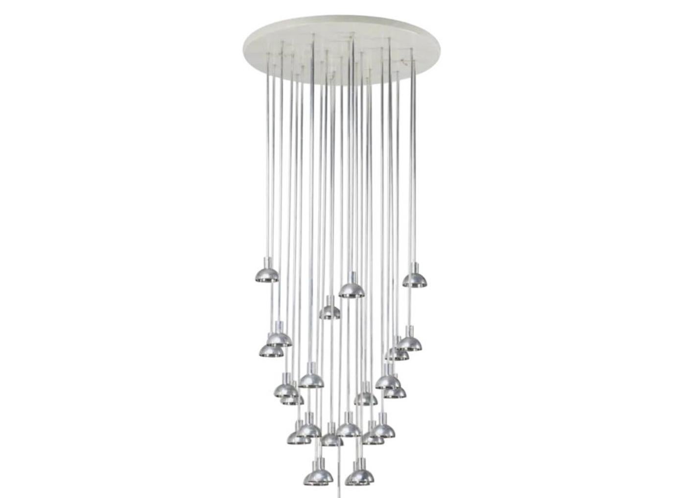 Lámpara de araña moderna multipendiente, Verner Panton, años 70, Finlandia. siglo XX en venta