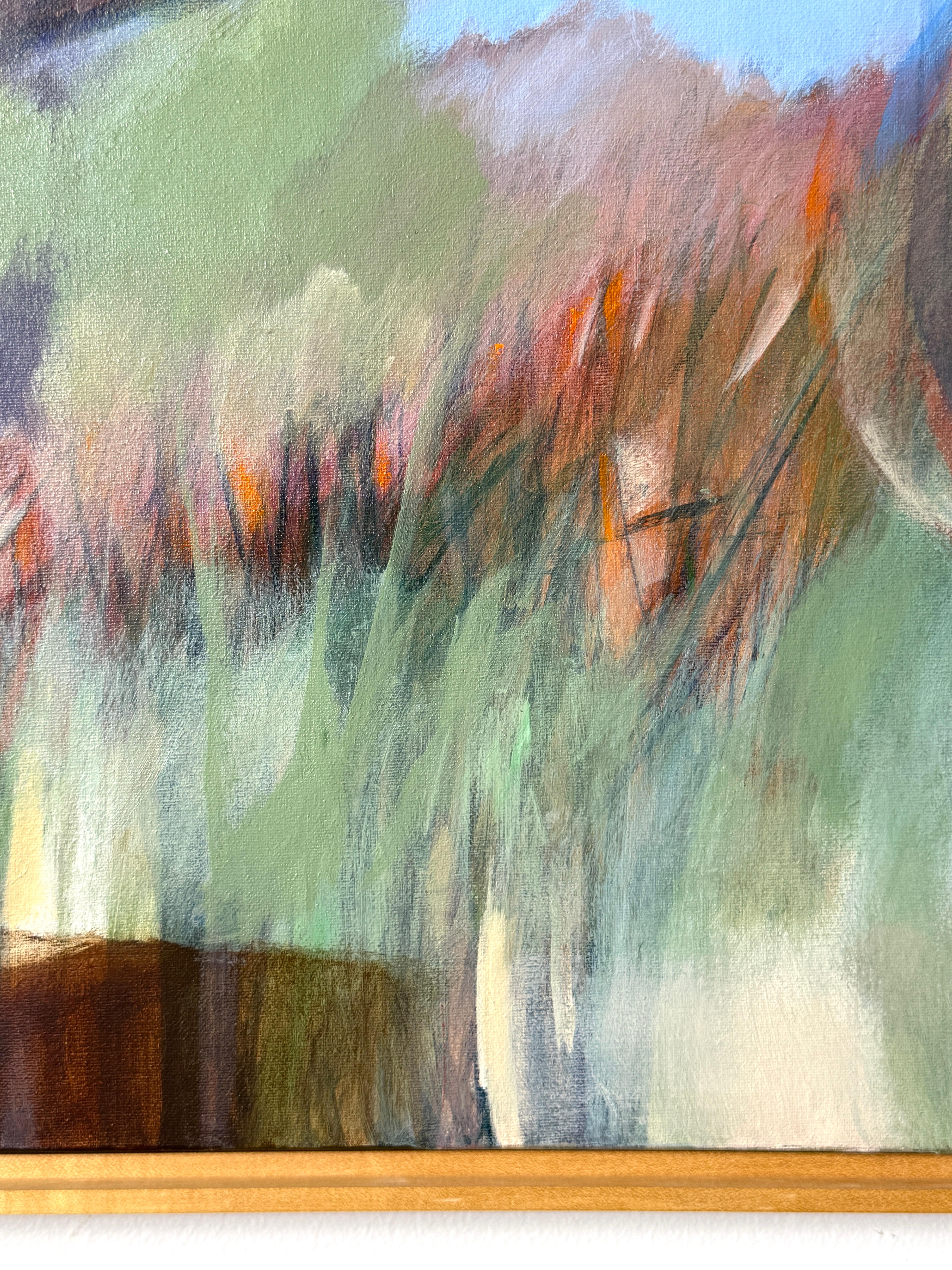 Multi Plane Abstract Modern Landscape Painting in Acrylic by Joyce T Macrorie For Sale 3
