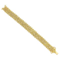 Multi Row 42.50 Carat Yellow Diamond Bracelet