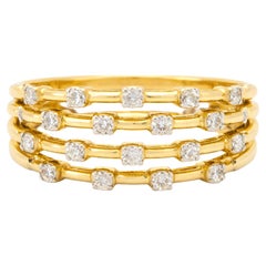 Multi-Row Bezel Diamond Band