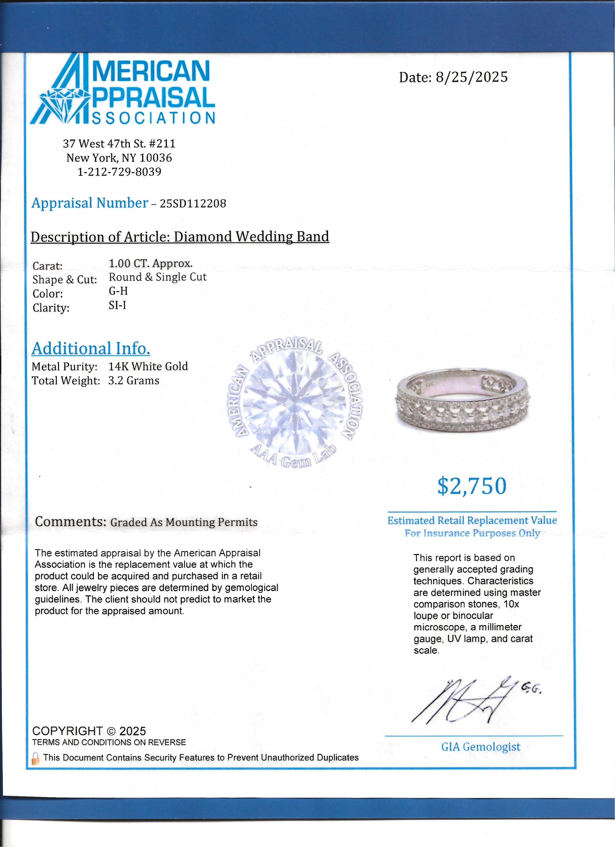 Multi Row Diamond Cutout Band Ring in Polished 14 Karat White Gold in vendita 5
