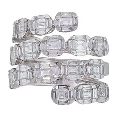 Multi-Row Diamond Wrap Around Ring