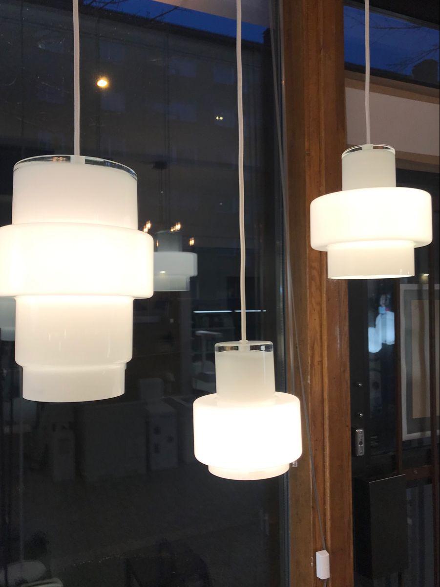 Scandinavian Modern 'Multi S' Glass Pendant in White by Jokinen and Konu for Innolux For Sale