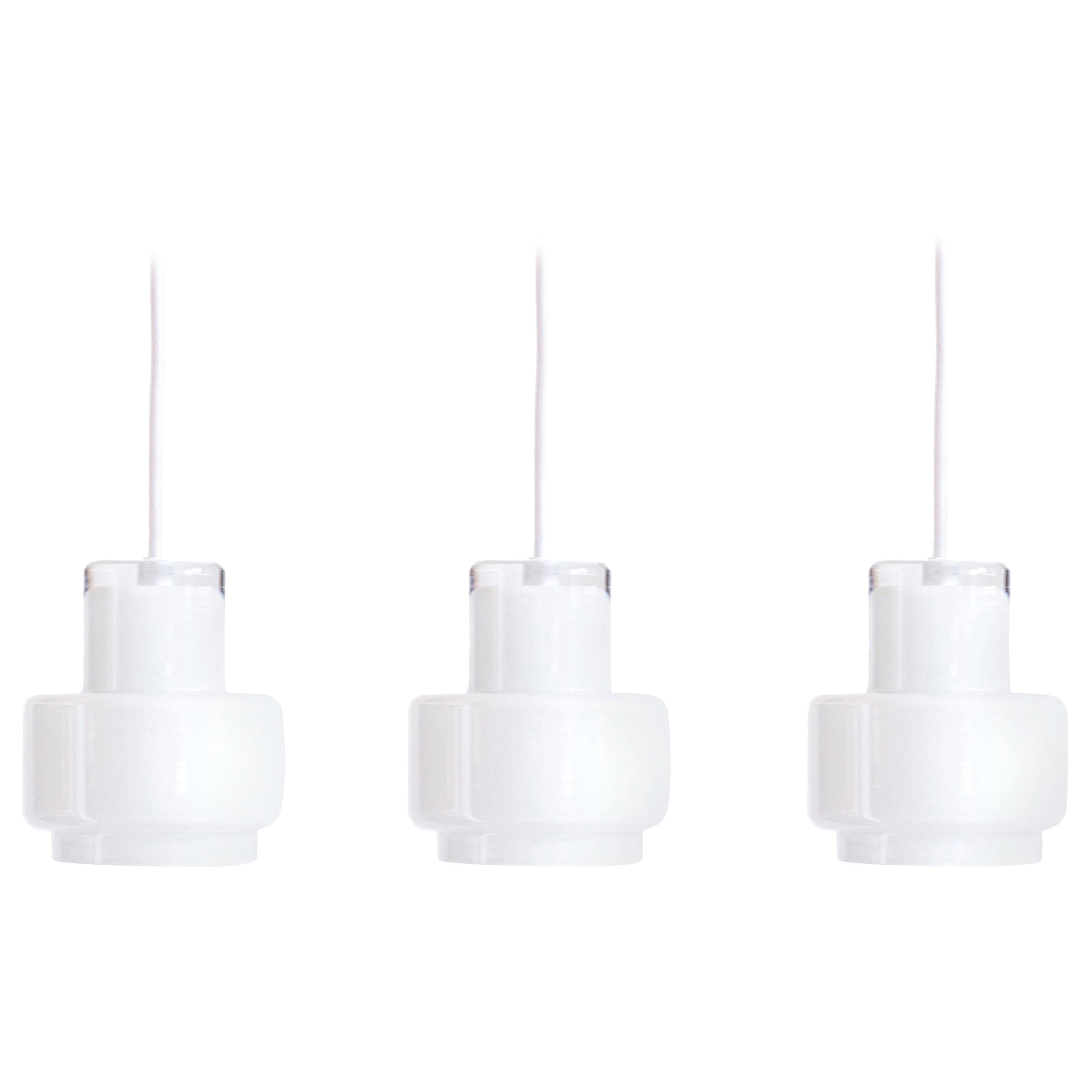 'Multi S' Glass Pendant in White by Jokinen and Konu for Innolux For Sale