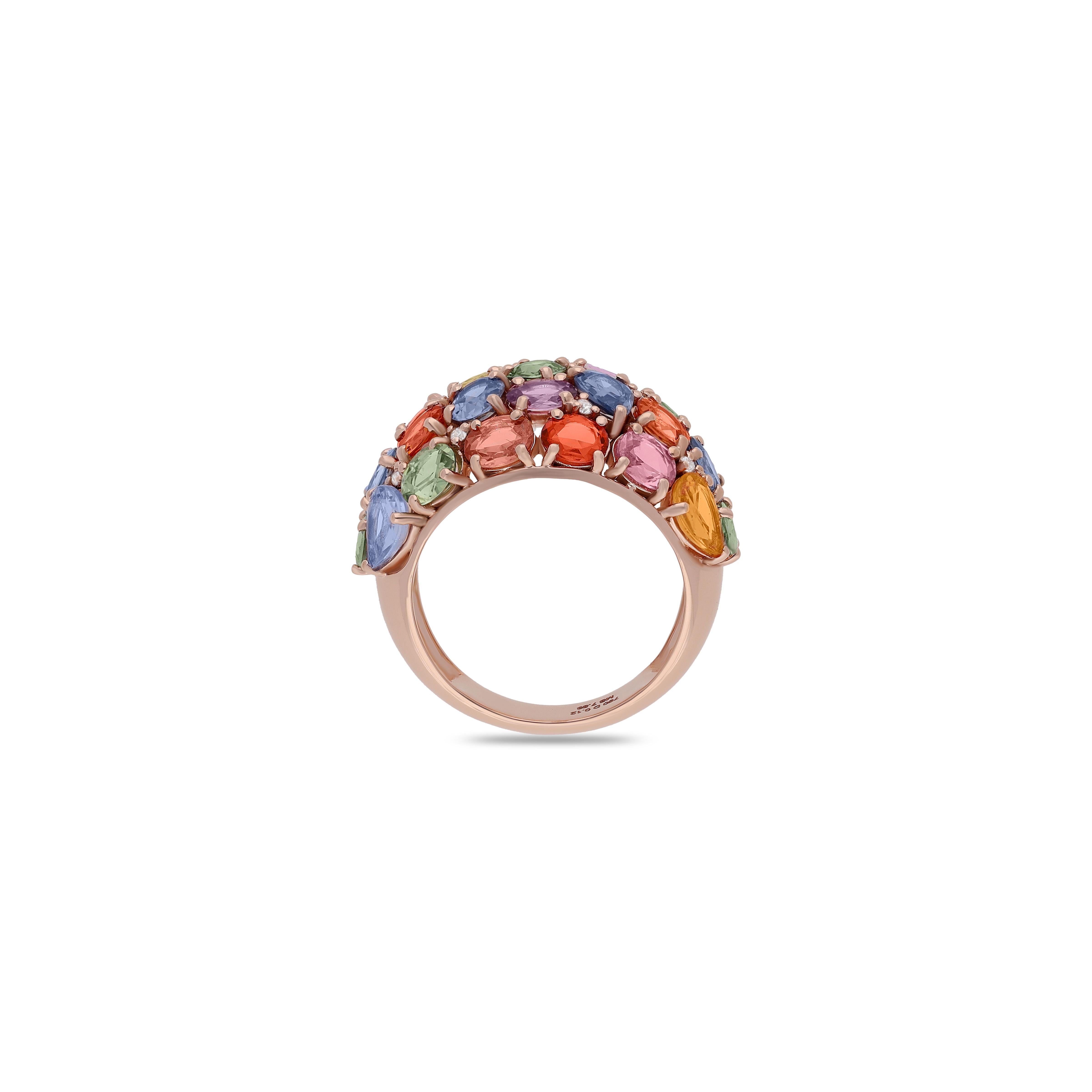 Moderne Bracelet multi-saphirs et diamants en vente