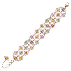 Multi Sapphire and Diamond Bracelet