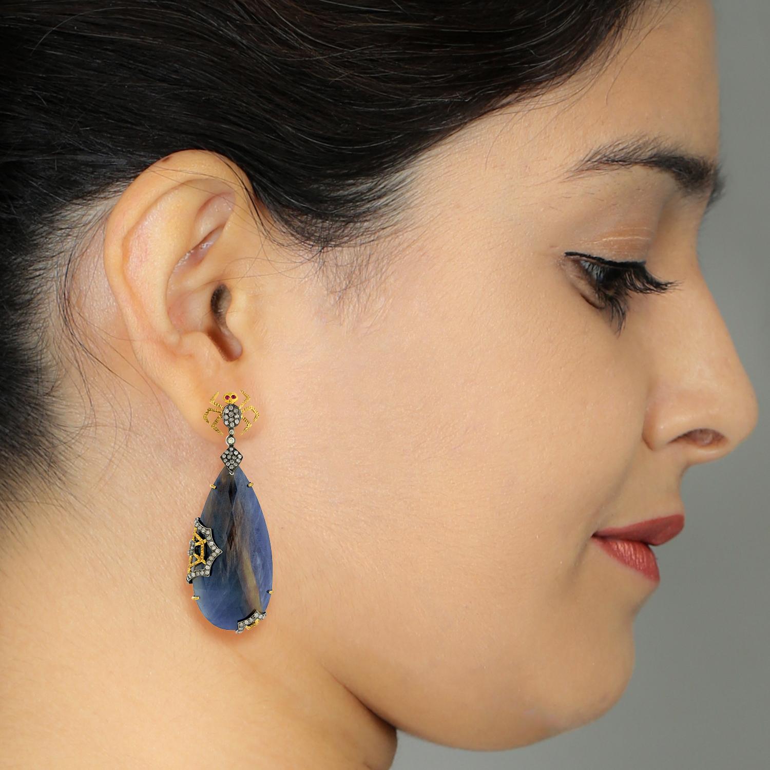 multi shade earrings