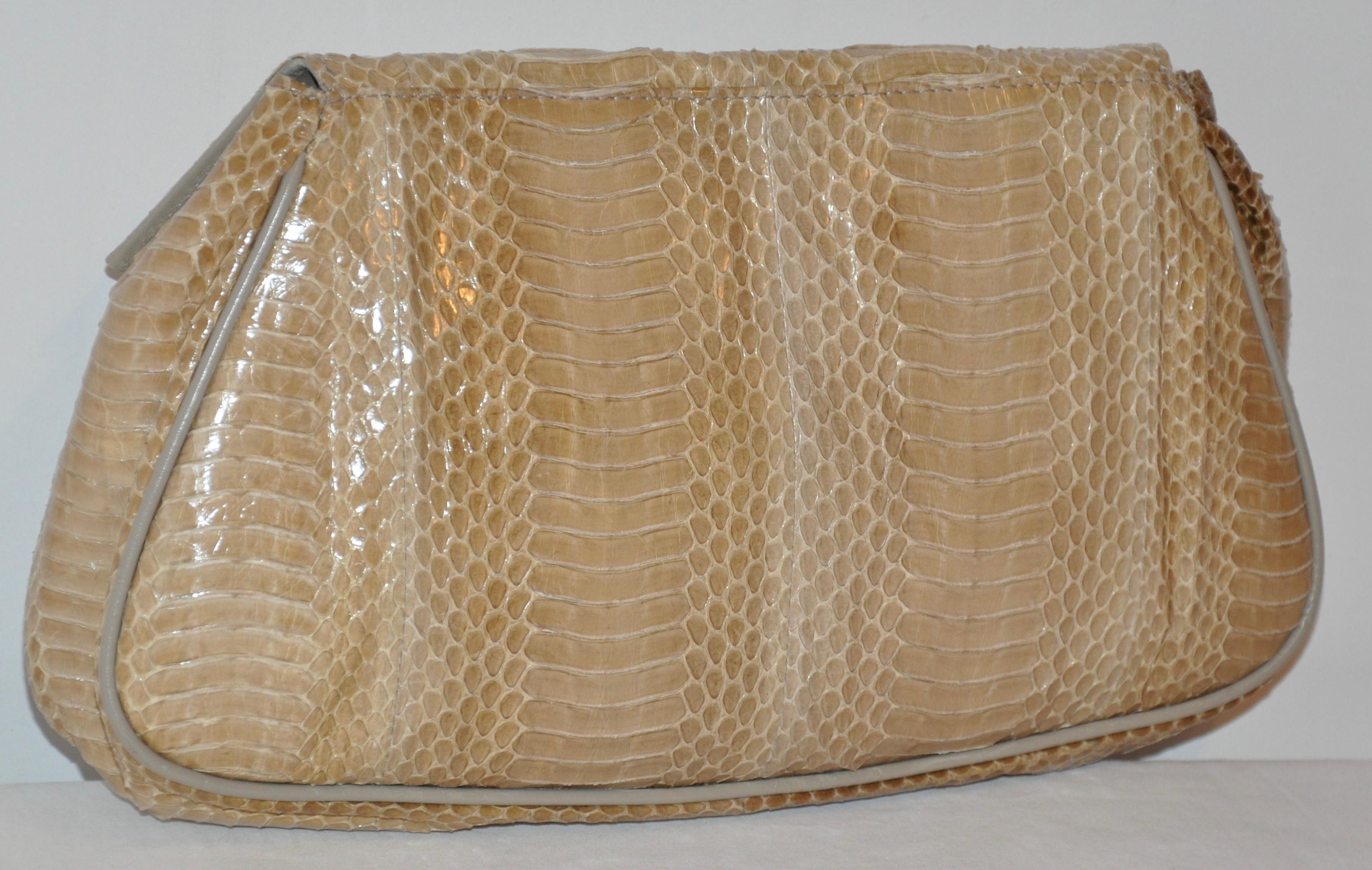 vintage snakeskin clutch bag