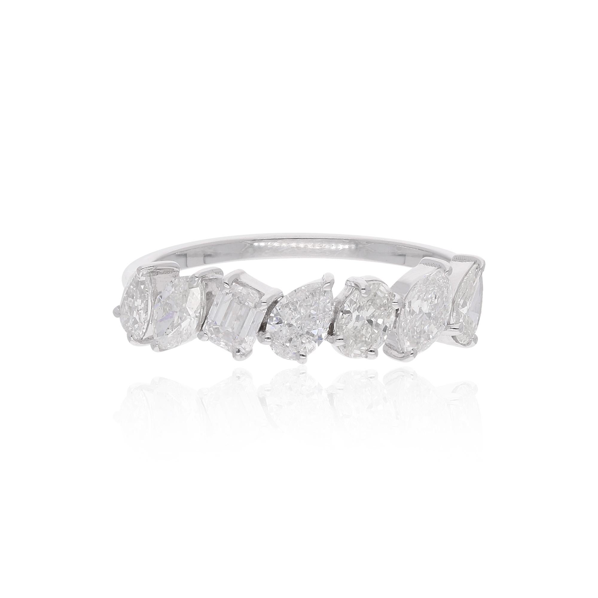 in vendita:  Anello a mezza eternità con diamante a forma multipla da 1,27 carati SI/H Regalo in oro bianco 18 carati 7