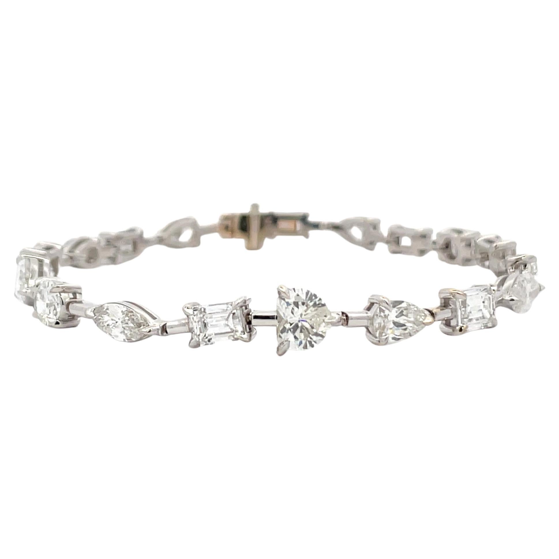 multi shape diamond tennis necklace